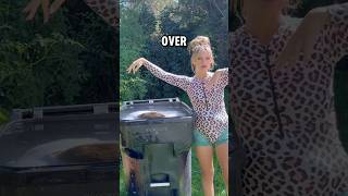 Trash can cold plunge ✅ coldplunge icequeen icebath wifey funny prank hubby shorts [upl. by Rudolph]