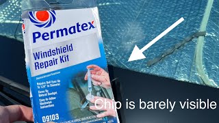 How to guide permatex windshield repair kit￼ Time lapse [upl. by Afaw]