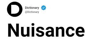 Nuisance Meaning In English [upl. by Krasner]