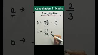 cancellation in maths  how to do cancellation shorts [upl. by Woodley973]