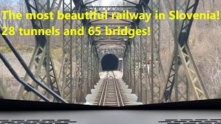 CABVIEW The most beautiful railway in Slovenia Ljubljana  Jesenice  Nova Gorica [upl. by Florri]