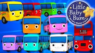 Ten Little Buses  Nursery Rhymes for Babies by LittleBabyBum  ABCs and 123s [upl. by Carpenter]