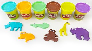 Aprender los Nombres de Animales con Plastilina Play Doh para Niños [upl. by Lashoh]