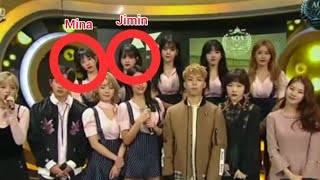 KWON MINA UNCOMFORTABLE BESIDES JIMIN AOA part 1 [upl. by Nwatna]