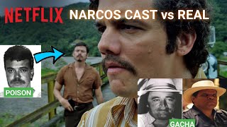 Narcos Real vs Cast  Netflix Narcos webseries Columbia pablo netflixseries [upl. by Llennehc178]