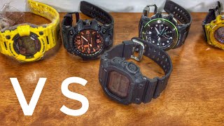 Size Comparison for KING GX56BB GSHOCK versus GULFMASTER  MUDMASTER  FROGMAN  RANGEMAN model [upl. by Ahsiel]