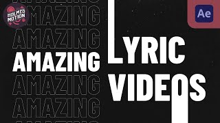 Create AMAZING Lyric Videos in After Effects with typography [upl. by Eimat756]