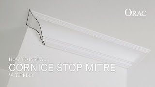 Orac® Cornice Moulding Installation  Stop Miter with FB13 Miter Box [upl. by Nimajneb]