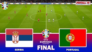 SERBIA vs PORTUGAL  UEFA EURO 2024 FINAL  Full Match All Goals  PES Gameplay PC [upl. by Bruyn]