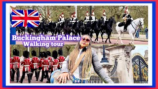 Part 1 30 Min Buckingham Palace Walking Tour  Changing of The Guard [upl. by Aneekas]