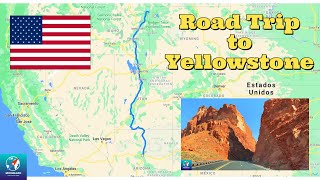 Viaje por carretera a Yellowstone desde Gran Cañón Cruzando el Oeste Estados Unidos EEUU USA 13 [upl. by Lesoj]