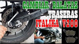 CAMBIO DE BALATAS TRASERAS ITALIKA V200🔧ZONGSHEN RX1🏍TUTORIAL 7 [upl. by Mareld453]