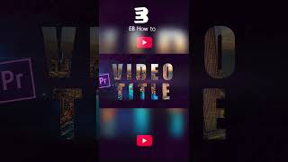 በፅሁፍ ውስጥ ቪዲዮ አሰራር በAdobe Premiere tutorial adobepremiere premierepro [upl. by Eisus]