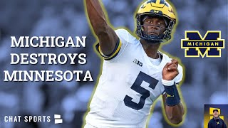 Michigan Football CRUSHES Minnesota  Joe Milton Highlights Rumors News Reaction From 4924 Win [upl. by Noivad]