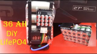 12v LifePo4 32650 4s6p 36ah battery assembly [upl. by Dael]