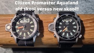 CITIZEN PROMASTER AQUALAND watch review comparison original versus new version [upl. by Keldon]