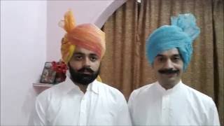 How to Tie  wrap  wear a Rajasthani  jaipuri  jodhpuri  Rajputi Safa  Turban  Pagdi [upl. by Luhem777]