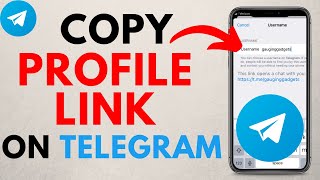 How to Get Telegram Profile Link  Copy Telegram Link tutorial [upl. by Wedurn265]