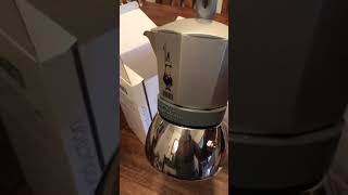 Bialetti Moka Induction 6 cups Espresso Maker silver unboxing and review [upl. by Burne]