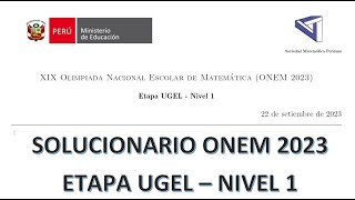 Examen ONEM 2023  Nivel 1  Etapa UGEL [upl. by Nahtam994]