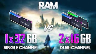 1x32GB vs 2x16GB  How Many RAM Modules are Better for DDR5 [upl. by Lucilia715]