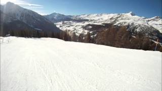 Champoluc  Monterosa ski pista blu Belvedere [upl. by Lalita]