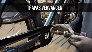 Trapas vervangen  Schroef as vervangen normale fiets EN EBike [upl. by Chappy]