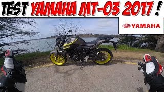 Moto Vlog 127  TEST YAMAHA MT03 2017  UN BON PETIT ROADSTER [upl. by Swiercz]