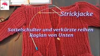 Strickjacke von Unten LIVE stricken  Raglan fertig stricken [upl. by Mikel572]