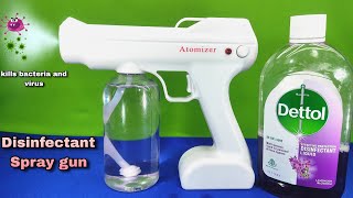 Unboxing portable rechargeable disinfectant Spray Fog machine gun  Innovative gadget review amazon [upl. by Huba]