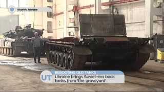 Rebooting Graveyard Tanks Ukraine rebuilds Sovietera tanks to boost military [upl. by Nraa]