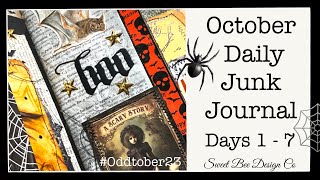 Days 17 Halloween Junk Journal Flip Through  October Daily  Halloween Journal Ideas oddtober23 [upl. by Carlile]