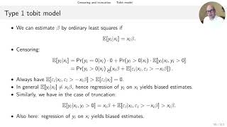 Econometrics for PhD students 8 Censoring and truncation [upl. by Akcimahs]