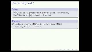 Multiparty Computation from Somewhat Homomorphic Encryption [upl. by Ellenahs]