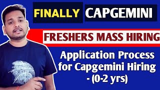 CAPGEMINI LATEST HIRING 🔥  OFF CAMPUS DIRECT HIRING  FRESHERS HIRING  DIRECT TEST  JOBS  APPLY [upl. by Iadahs]