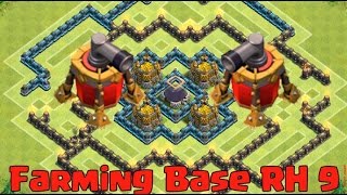 Rathaus 9 Farm BaseLayout mit 2 Luftfeger Clash of Clans  Deutsch  German [upl. by Resa]