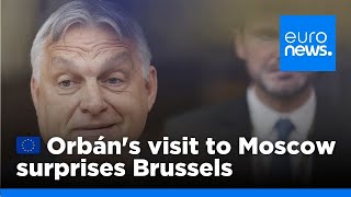 Viktor Orbáns surprise visit to Moscow sparks dismay and anger in Brussels  euronews 🇬🇧 [upl. by Ayrad]