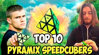 Top 10 Speedcubers Pyraminx 2016 [upl. by Yrreb]