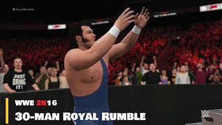 WWE 2K16  30man Royal Rumble  89 [upl. by Aihtyc]