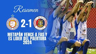 Metapán derrota a FAS y es líder  Resumen Metapán 21 FAS  Jornada 15  Apertura 2024 [upl. by Oaht465]