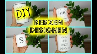 Deko DIY Kerzen bedruckendesignen zB als Geschenkidee »Lalalunia« [upl. by Ellenehc]