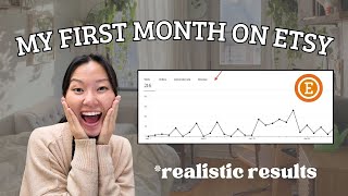 My 1st Month Selling Digital Downloads on Etsy 💸 how I actually did [upl. by Morry]