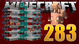 Farm de PIGLIN e HOGLIN  Minecraft Em busca da casa automática 283 [upl. by Alyks632]