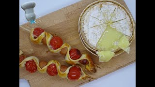 Recette de feuilletés saucisse tomate [upl. by Attenyt]