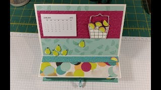 MiniTischkalender mit Zettelschublade  FrühjahrSommerkatalog 2018 StampinUp [upl. by Gussman249]