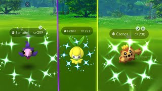 THE GLITTERING GARDEN EVENT IS NOW HERE Shiny Petilil Spawns  NEED Shiny Spritzee Pokémon GO [upl. by Mcclenon]