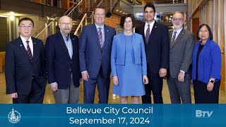 Bellevue City Council Meeting  September 17 2024 [upl. by Haerb99]