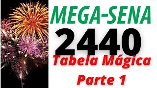 Mega Sena Da virada  2440  Tabela mágica Parte 1 [upl. by Suirradal]