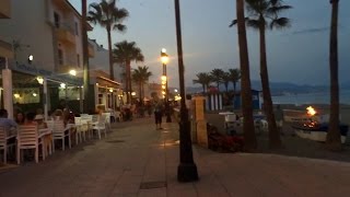 Sabinillas evening walk Paseo marítimo in hyperlapse [upl. by Gipson]