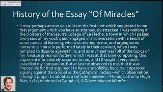 Lecture 16 David Hume Introduction to “Of Miracles” [upl. by Halima]